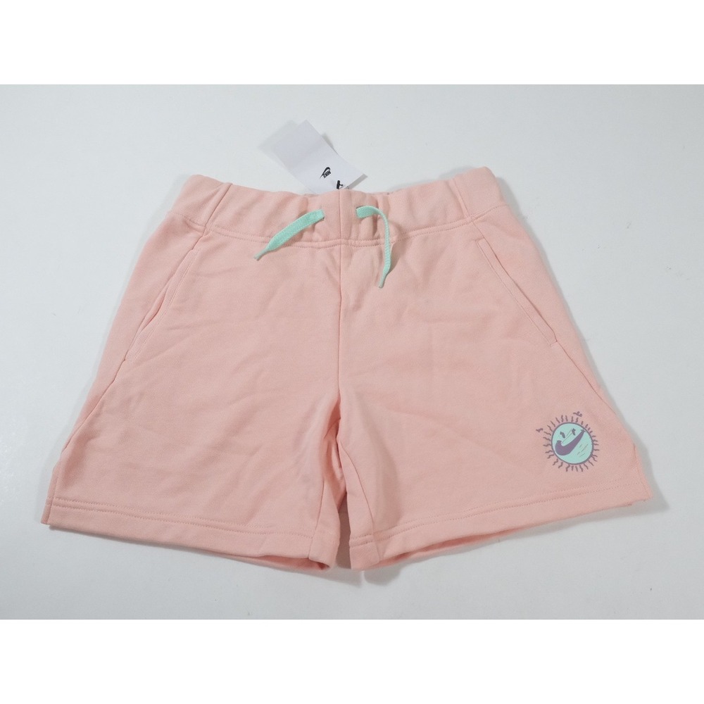 Nike Shorts Girls Large Pink Sun Club French Terry Athletic DV9694-800 Casual